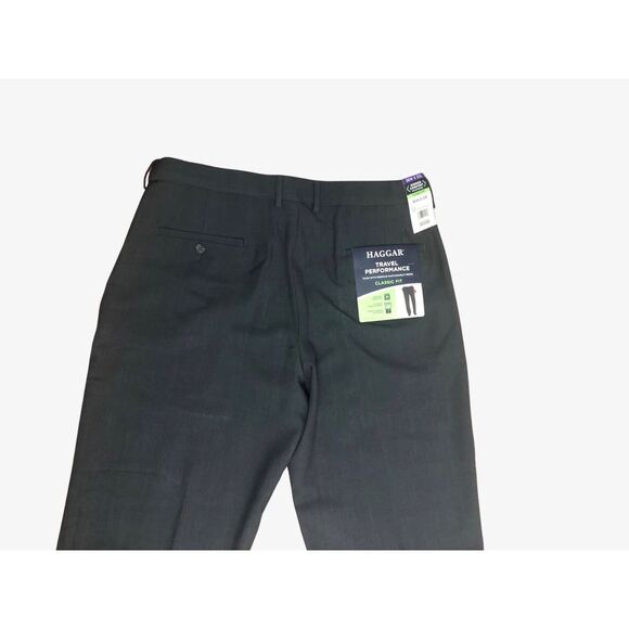 Haggar Pants 36W x 32L Classic Fit Comfort Waistband Performance Gray Flawed - Picture 3 of 6